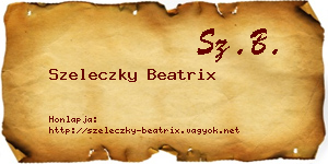 Szeleczky Beatrix névjegykártya