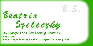 beatrix szeleczky business card